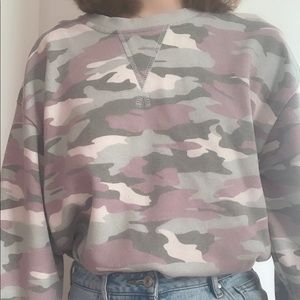 Camo crewneck sweater